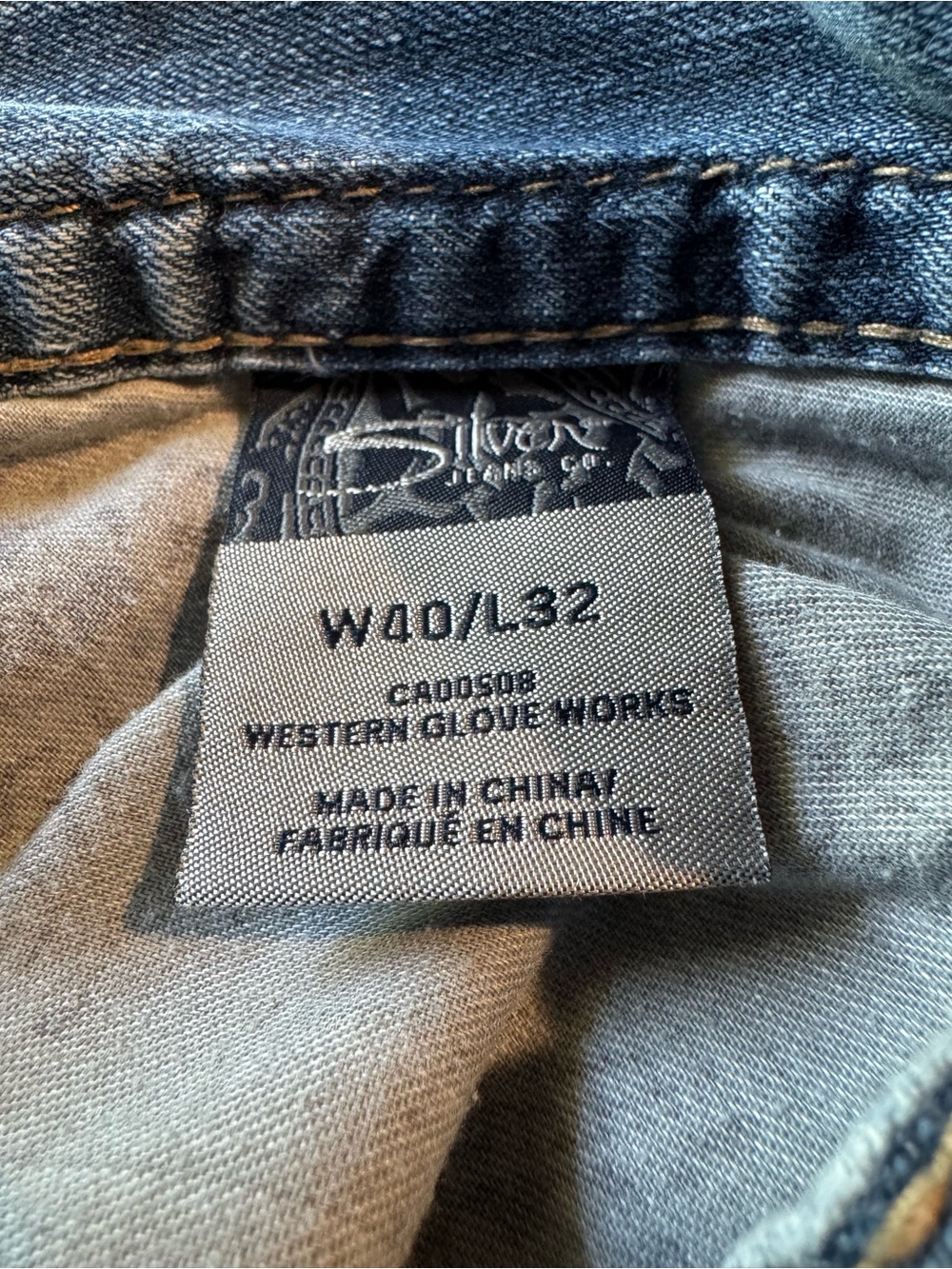 Silver Jeans Co Men’s Blue Jeans Zac Flap W40/L32 Used - Picture 10 of 11